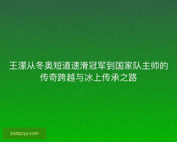 王濛从冬奥短道速滑冠军到国家队主帅的传奇跨越与冰上传承之路